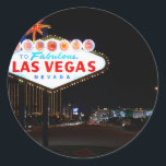 STICKER ROND VOYAGE DE VÉGÉTATION<br><div class="desc">Vegas Signer Nuit Mariage Saison Idées Mariage Designs</div>