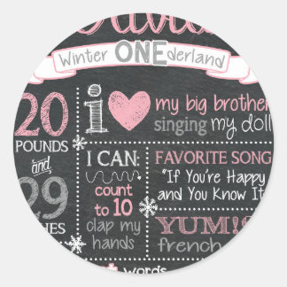 Sticker Rond Voyage d'hiver ONE derland Signal de tableau de bo