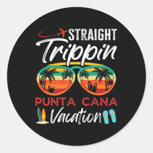 Sticker Rond Voyage droit Punta Cana Couples Vacance en famille