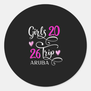 Sticker Rond Voyage entre filles 2026 Vacances Aruby Croisière