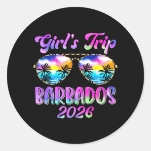Sticker Rond Voyage entre filles à la Barbade week-end été 2026