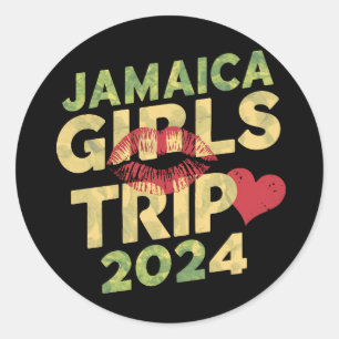 Sticker Rond Voyage entre filles en Jamaïque week-end vacances 