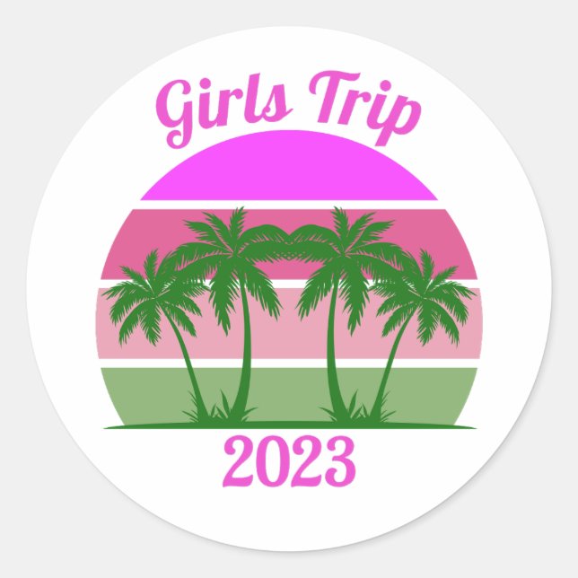 Sticker Rond Voyage Filles 2023 (Devant)