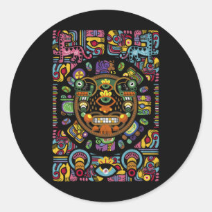 Sticker Rond Voyage Pérou Lima Machu Picchu Cusco Vacances Souv