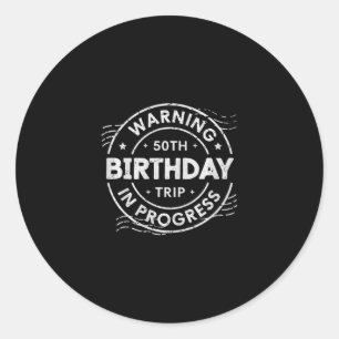 Sticker Rond Voyage pour les 50 ans en cours Cinquante Ans 