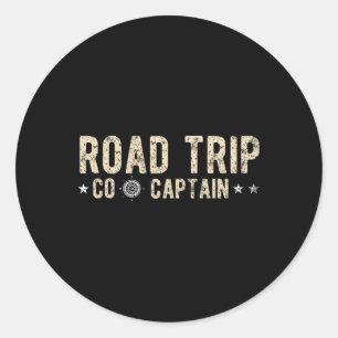 Sticker Rond Voyage sur route Co Capitaine Voyage sur route 3