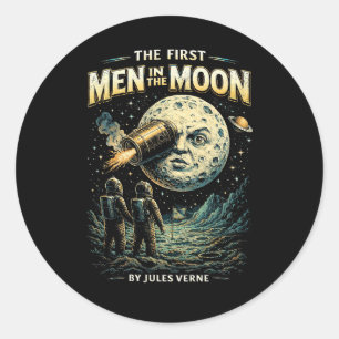 Sticker Rond Voyage vers la Lune