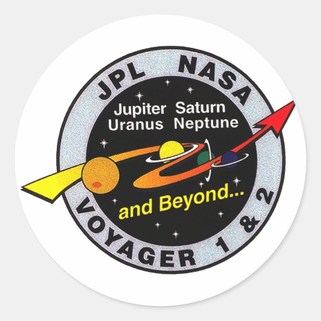 Sticker Rond Voyager 1 & 2 (Devant)