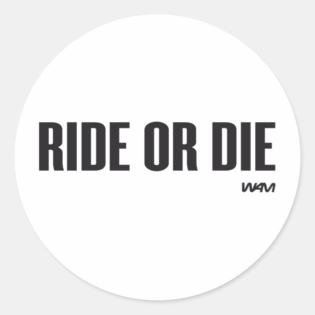 STICKER ROND VOYAGER OU MOURIR (Devant)