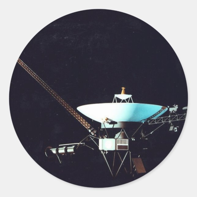 STICKER ROND VOYAGER SPACECRAFT (Devant)
