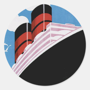 Sticker Rond Voyages par lignes CA et Union