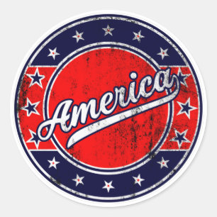 Sticker Rond Voyageur mondial - Amérique USA Hockey