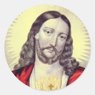 Sticker Rond Voyez l'autocollant du Christ