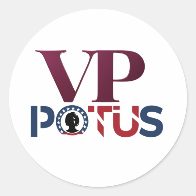 Sticker Rond VP à POTUS (Devant)