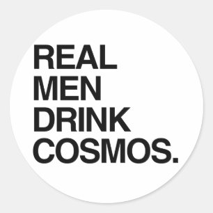 STICKER ROND VRAI HOMME BOIRE COSMOS