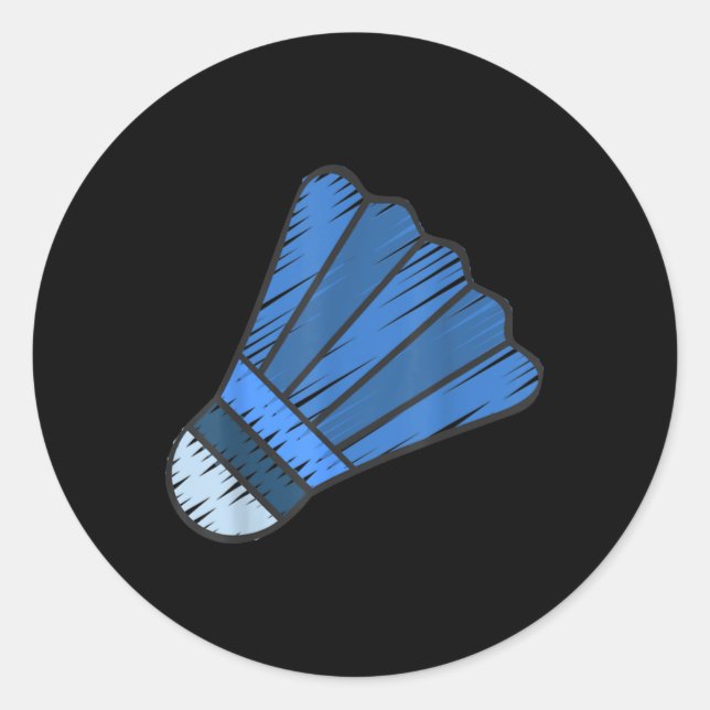 Sticker Rond Vraiment comme le volant de badminton 1  (Devant)