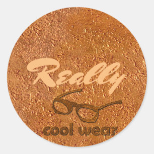 Sticker Rond Vraiment Cool porter le look cuivre
