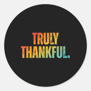 Sticker Rond Vraiment Merci Thanksgiving Vintage Appareils