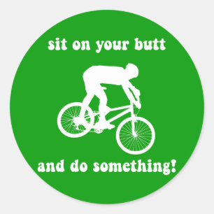 Sticker Rond VTT amusant