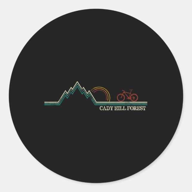 Sticker Rond VTT Cady Hill Vermont Stowe  (Devant)