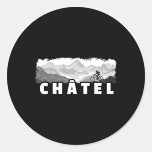 Sticker Rond VTT Châtel France Cyclisme