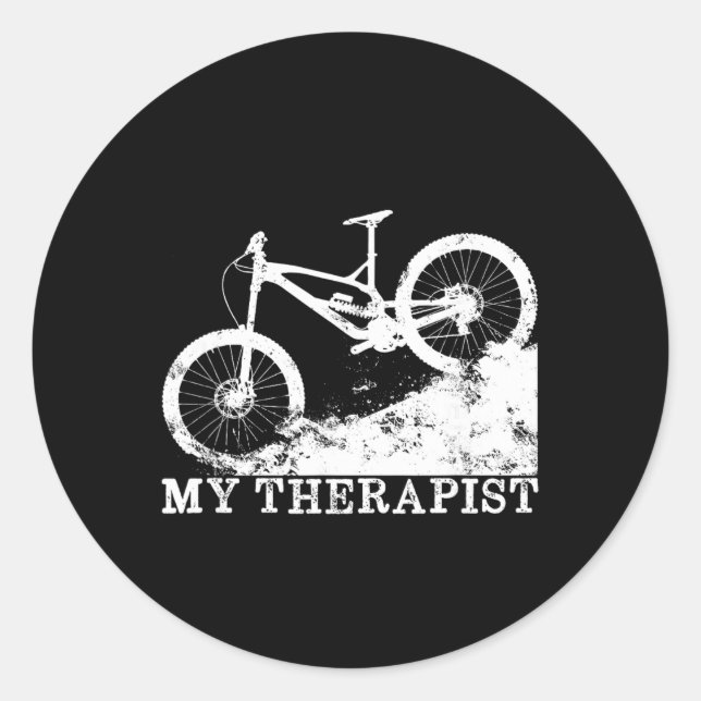 Sticker Rond VTT Enduro - Course de vélo Enduro Mon Par (Devant)