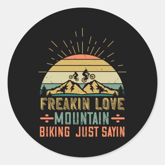 Sticker Rond VTT - Freakin Love VTT (Devant)