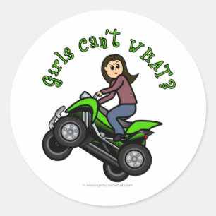 Sticker Rond VTT léger   Fille à quatre roues