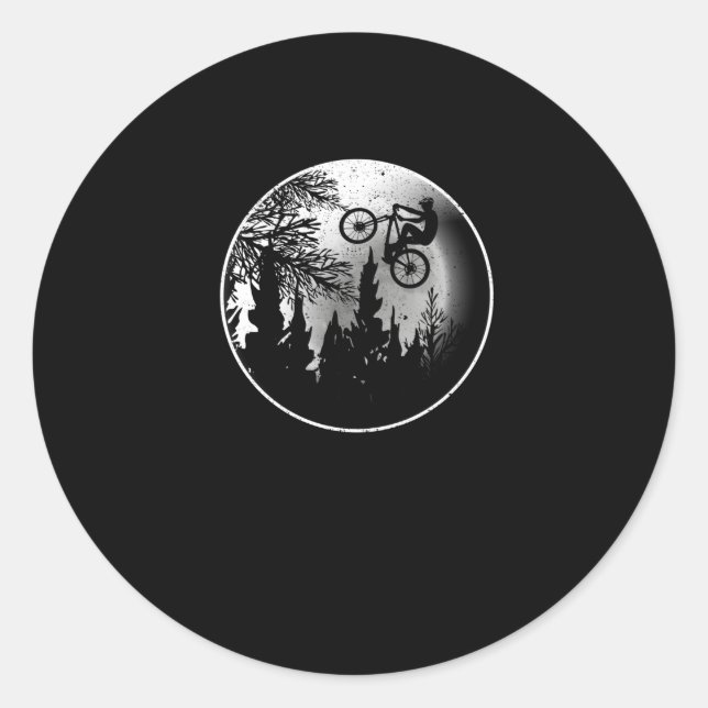 Sticker Rond VTT Lune VTT Vélo de descente (Devant)