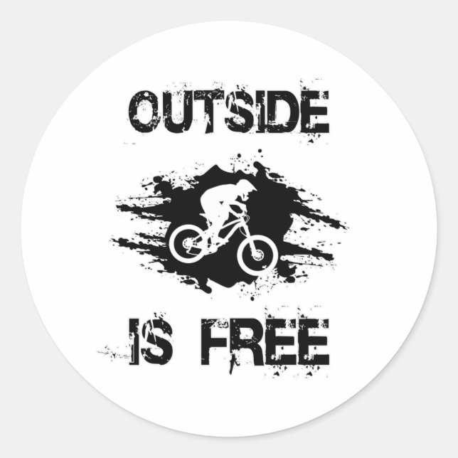 Sticker Rond VTT VTT VTT VTT Idée cadeau vélo (Devant)