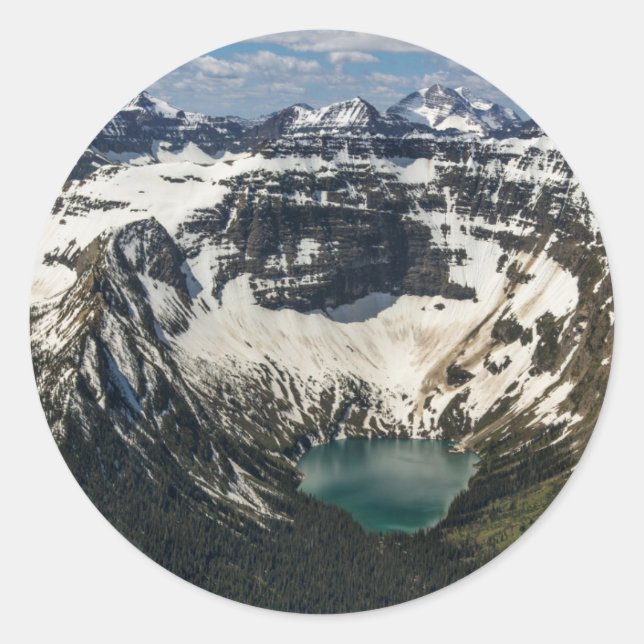 Sticker Rond Vue aérienne du lac Warderman (Devant)