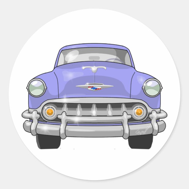 Sticker Rond Vue avant Chevrolet Bel 1953 (Devant)