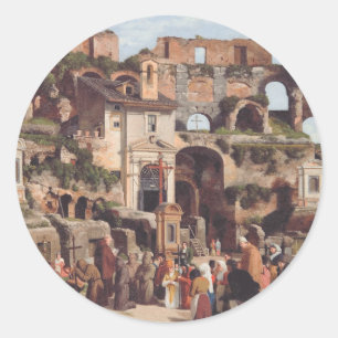 Sticker Rond Vue de l'intérieur du Colisée 