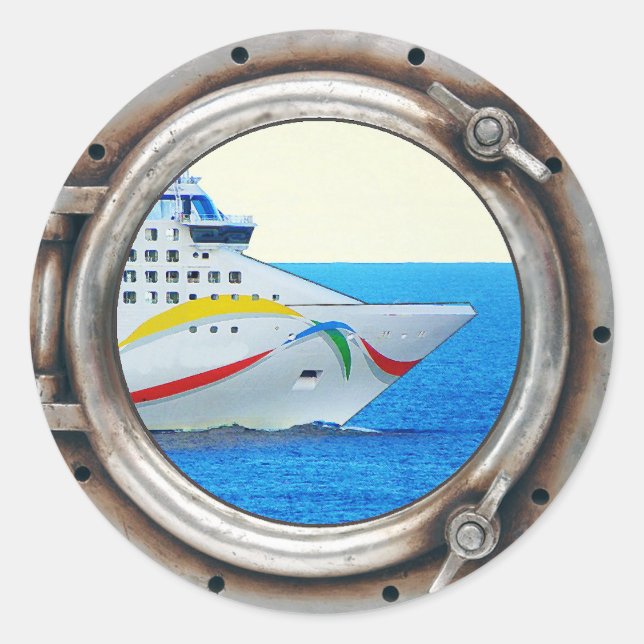 Sticker Rond Vue de luxe Liner Porthole (Devant)