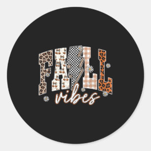 Sticker Rond Vues Automne Fleur de foudre Thanksgiving Automne