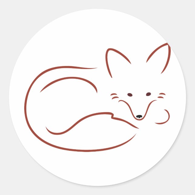 Sticker Rond Vulpes Vulpes (Devant)