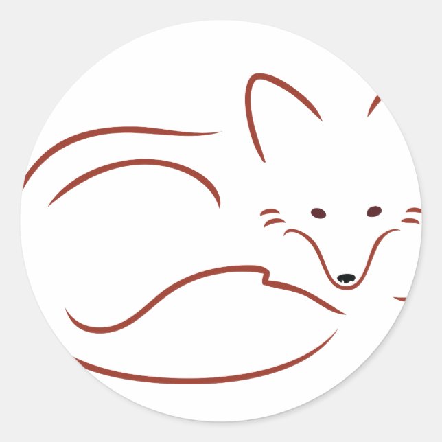 Sticker Rond Vulpes Vulpes (Devant)