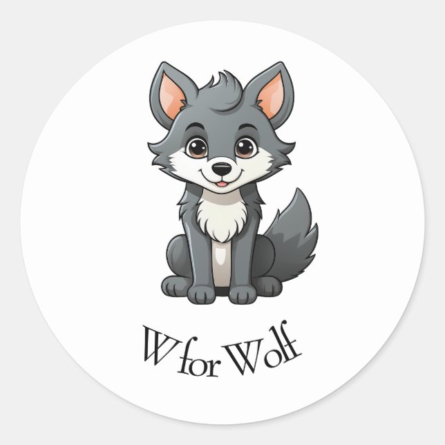 Sticker Rond W pour Wolf (Devant)