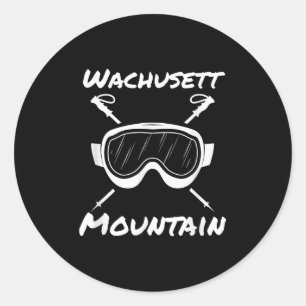 Sticker Rond Wachusett Mountain Machusetts Skier Ski Ski Go