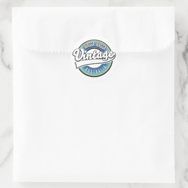 Sticker Rond Wagga Wagga australie. (Sac)