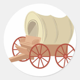 Sticker Rond Wagon couvert