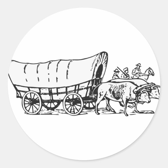 Sticker Rond Wagon couvert (Devant)