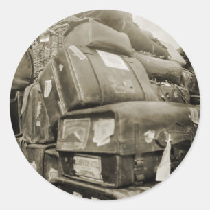 STICKER ROND WAGON SUITCASE 1890