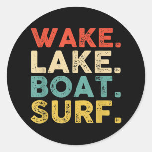 Sticker Rond Wake Surfing Wake Surf Wake Surfing Rope Wake Surf