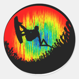 Sticker Rond Wakeboard le Wakeboard