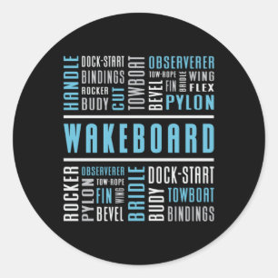 Sticker Rond Wakeboard Wake Wakeboarder Amateurs Wakeboard Wake