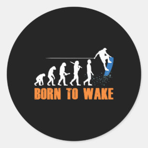 Sticker Rond Wakeboard Wakeboardeur Wakeboarding Freestyle Wake