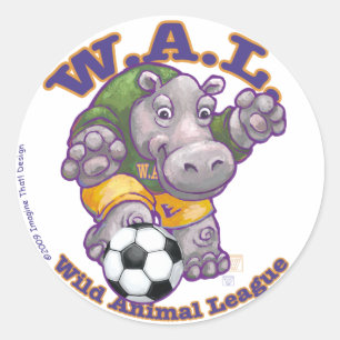 Sticker Rond WAL Soccer