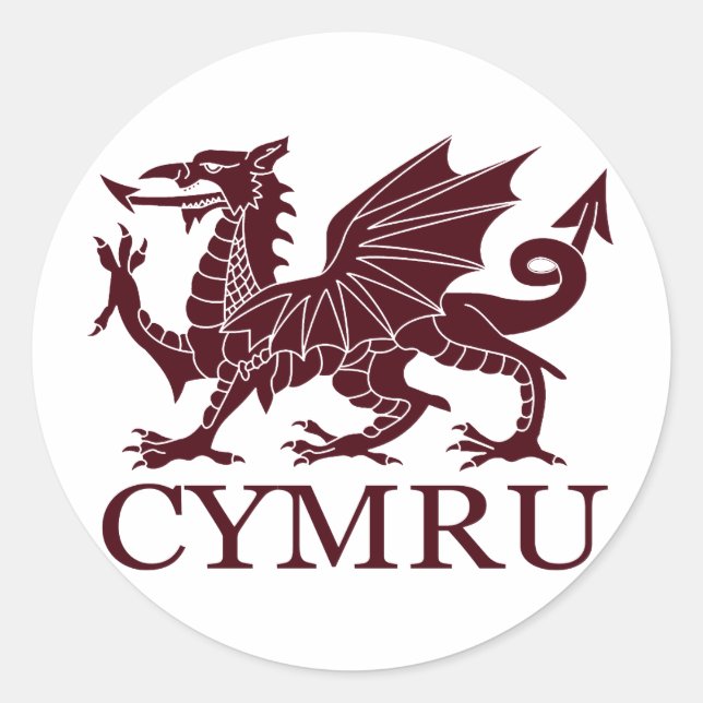 Sticker Rond Wales CYMRU (Devant)