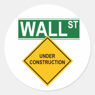 Sticker Rond Wall Street en construction
